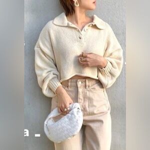 NWT ZARA KNITTED CROPPED SWEATER